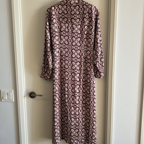 Mango Midi Dress, Burgandy and Cream, US 10, EUR XL - Picture 3 of 6